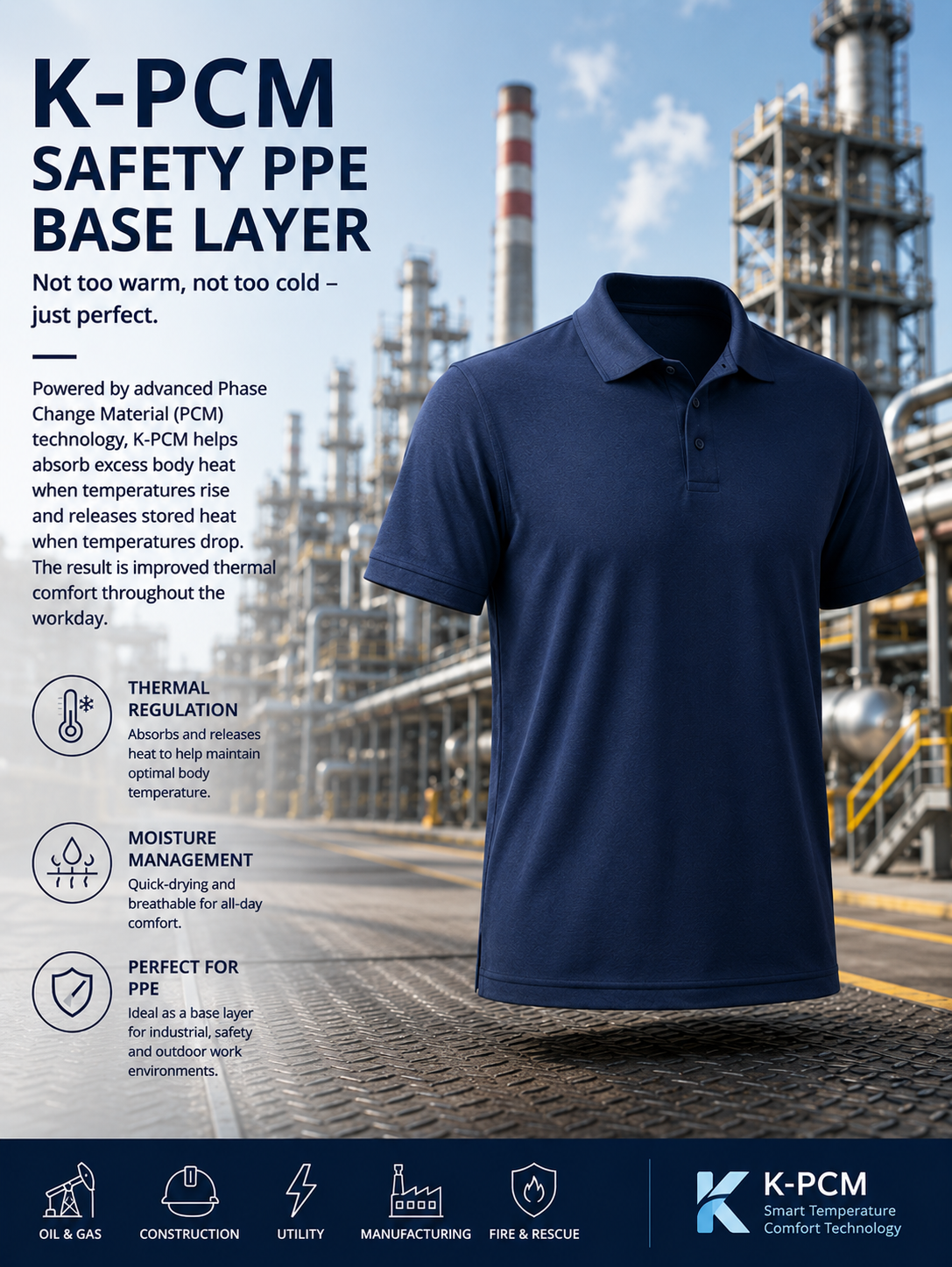 FR9018-K-PCM™ Temperature Regulating FR T-Shirt